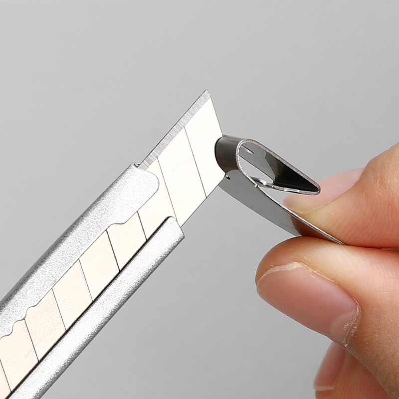 Deli Metal Utility Knife Pocket Knives Retractable Paper нож Unboxing Cutter Self-Locking 60 Sharp Angle Office Supplies