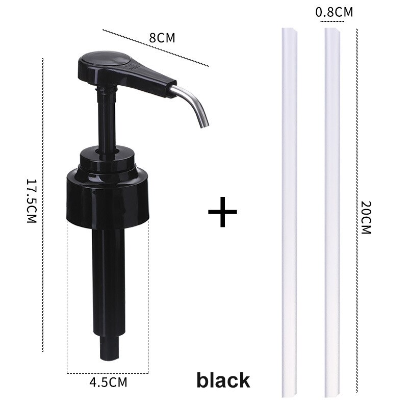 Distributeur de liquide pour Monin et sirop de café 1l, 1/2/4 pièces, bouteille de jus 10ml, pompe de cuisine, bureau: 1pc black