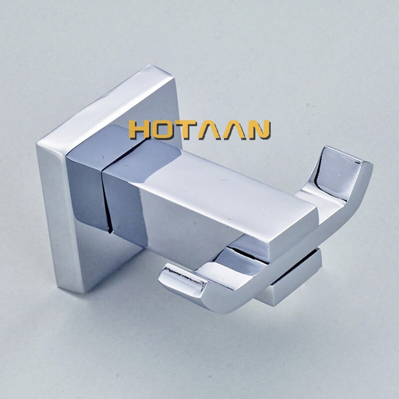 Robe Hook, Kleding Haak, Roestvrij Stalen Constructie Met Chroom, Vierkante Badkamer Haak Badkamer Accessoires, YT-11302