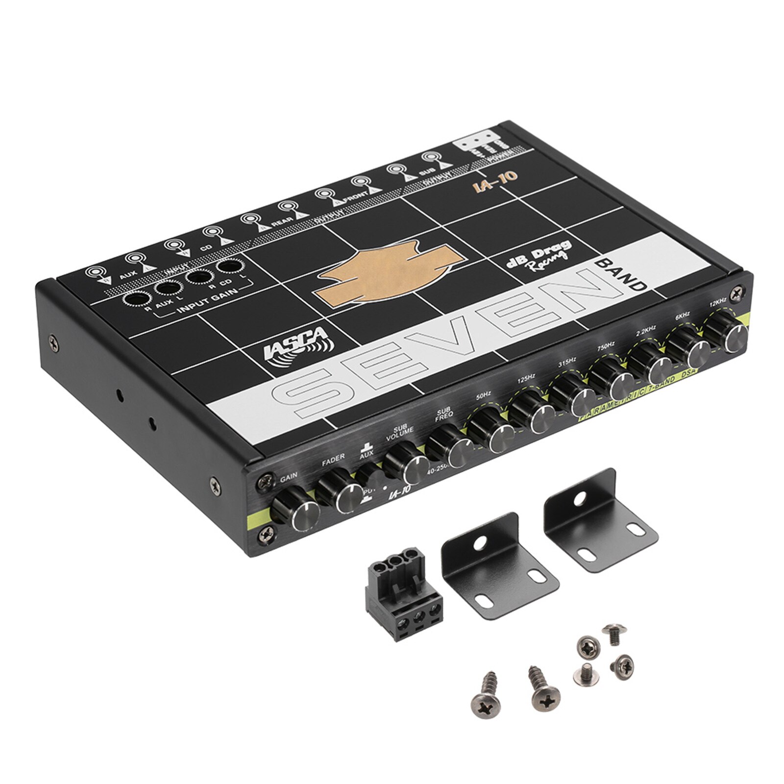 90-160kHz samochodowy sprzęt audio Equalizer zmodyfikowany aluminiowy trwały korektor klasy samochodu gorączka audio regulowany tuner samochodowy stereofoniczny