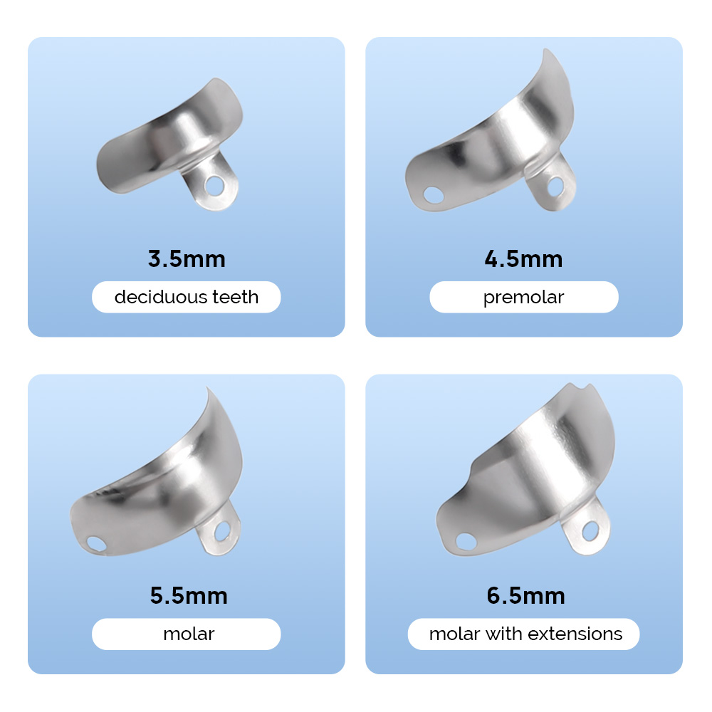 50 Uds bandas de matriz Dental matrices metálicas contorneadas seccionales para reemplazo de dientes Material de odontología