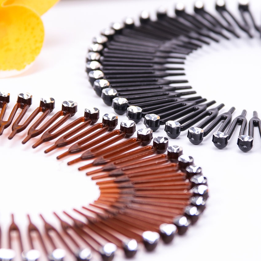 1PC Plastic Full Circle Stretch Diamond Flexible Comb Teeth Headband Hair Band Clip Face Wash Fixed Hair Accessories