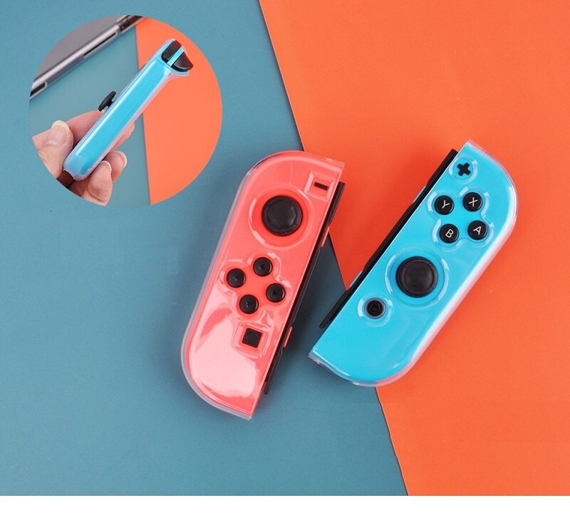 Funda protectora de silicona para Nintendo Switch Joy Con: Clear