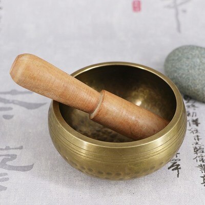Grand bol chantant en cuivre et laiton fait à la main du népal, bol de Yoga tibétain