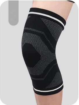 1 pc sport kniebeschermers, gebreide warme fitness meniscus patellabeschermers basketbal voetbal hardloopleggings kniebeschermers: Grijs / M