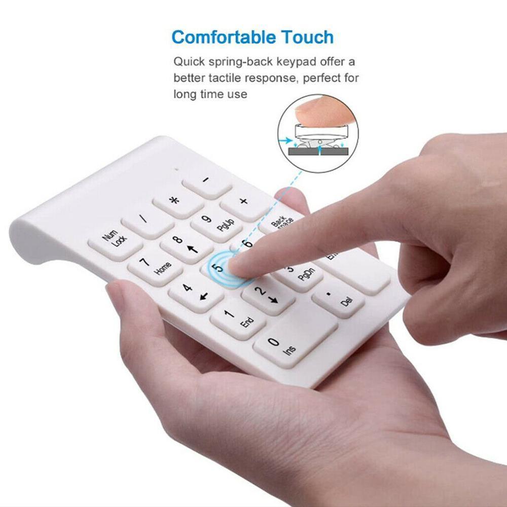 2.4g trådløse mini digital tastatur 18 taster usb nummer numerisk tastatur mus til bærbar pc notebook desktop