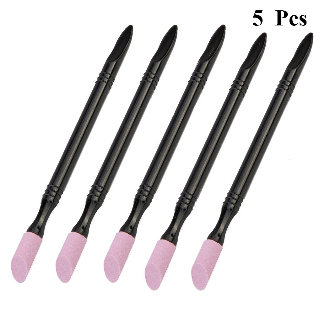 Dmoley Nail Cuticle Pusher Quartz Head Remover Washable Dead Skin Pusher Stick Pen Spoon Cut Manicure Care Nail Tools: 5 Pcs