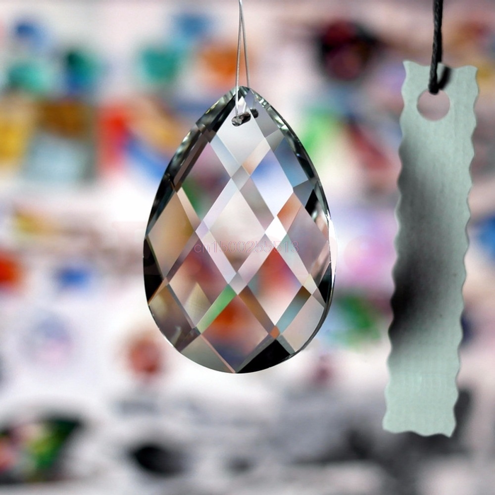 1 klar lysekrone glass krystaller lampe prismer deler hengende dråper anheng 38mm