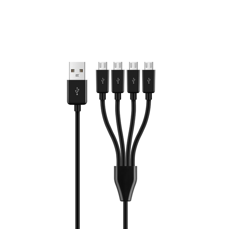 50cm 4 in 1 Micro USB charger cable Power 4 Micro USB Apparaten Tegelijk