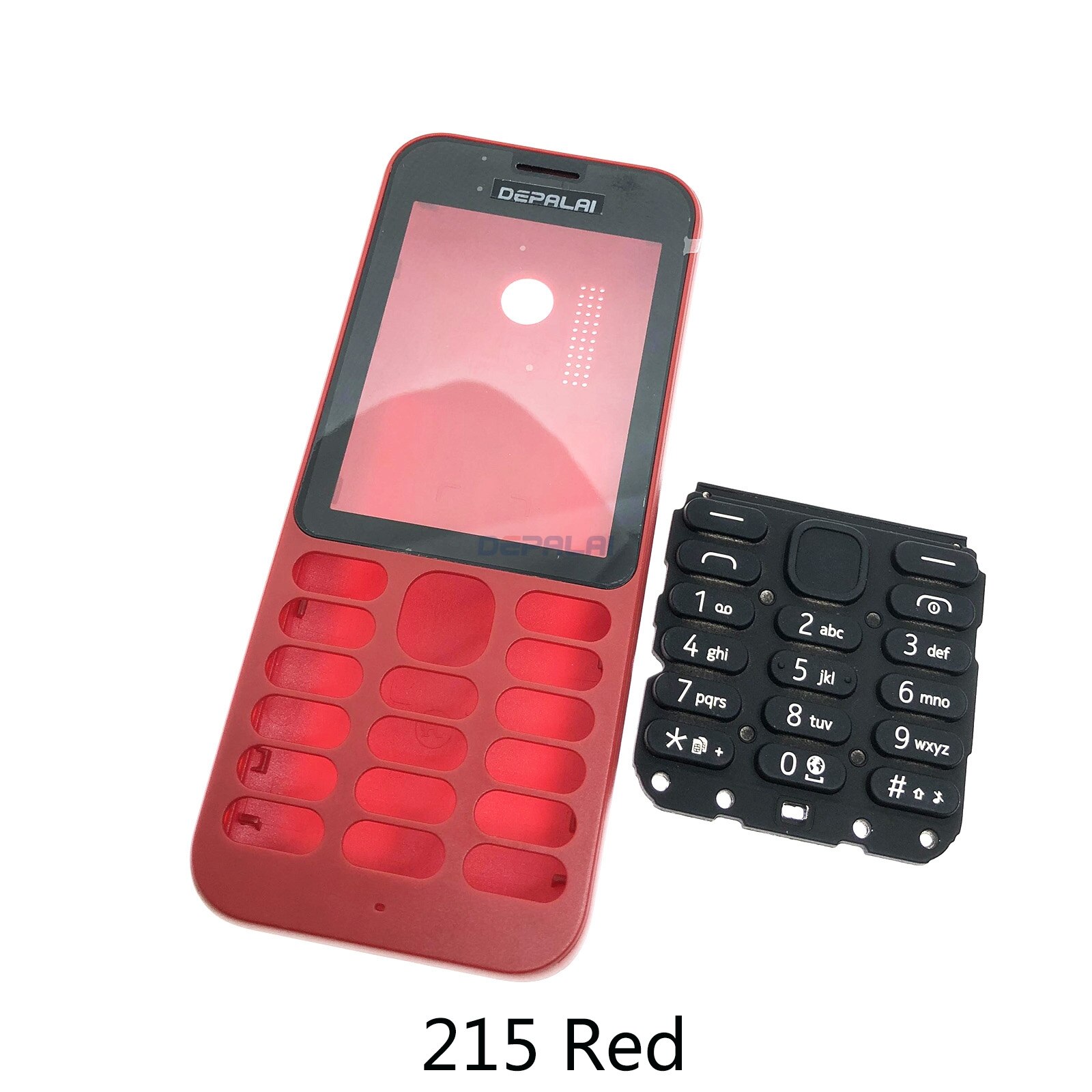 Front Cover Housing For Nokia 208 Dual SIM Card 2080 215 206 2060 Mobile Phone Cover Case Keypad: Orange