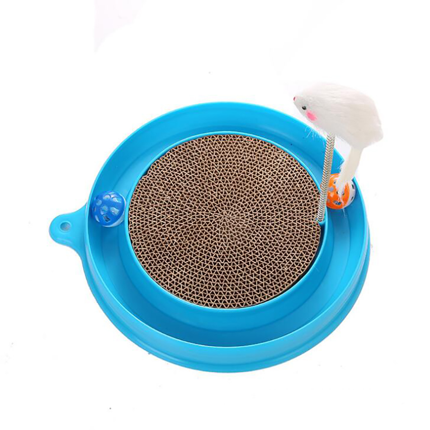Turbo Scratcher Cat Toy, Cat Turbo Toy, Post Pad Interactive Training Exercise Hanging Mouse Play Toy with Turbo and Ball