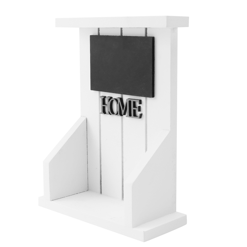 Calendario da scrivania in legno-calendario perpetuo mese data Display Home Office Decoration (bianco)