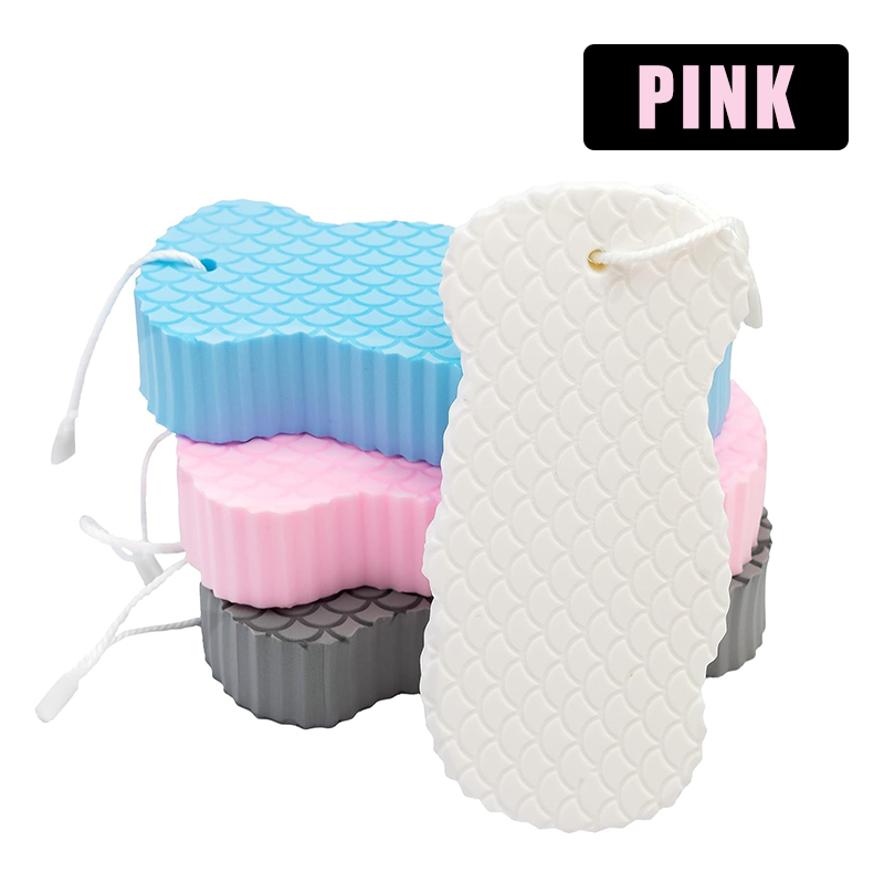 3d body brush soft exfoliating sponge body sponge home supplies scrub sponges bathroom cleansing artifact bath sponges: Pink