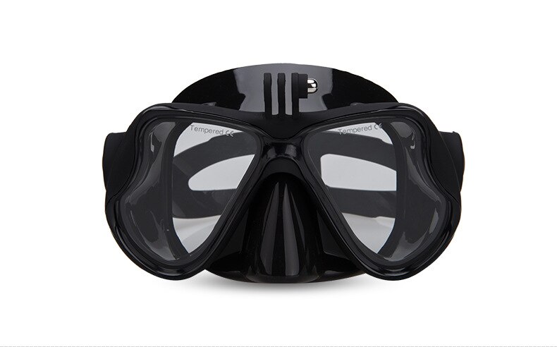 Professionele Skuba Duikbril Bril Wide Vision Water Sportartikelen Met Anti-Fog Onderwater Volwassen Voor Gopro Camera: Black