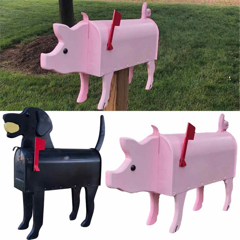 Garten Ebene bilden Briefkasten Wetterfeste Hund Und Schwein Post Kasten Für Bauernhof Hof Terrasse Kreative Briefkasten draussen Garten Dekor