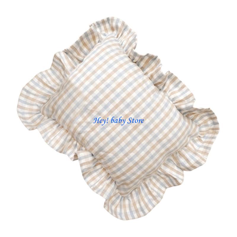 Q1FE Nordic Summer Baby Soothing Pillow Small Square Pillow Back Support Cushion Sleep Pillow Feature Not Removable