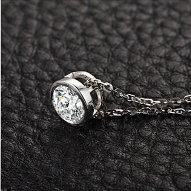 christmas 925 Sterling Silver Round Necklaces & Pendants with Chain for Women jewelry x3307S
