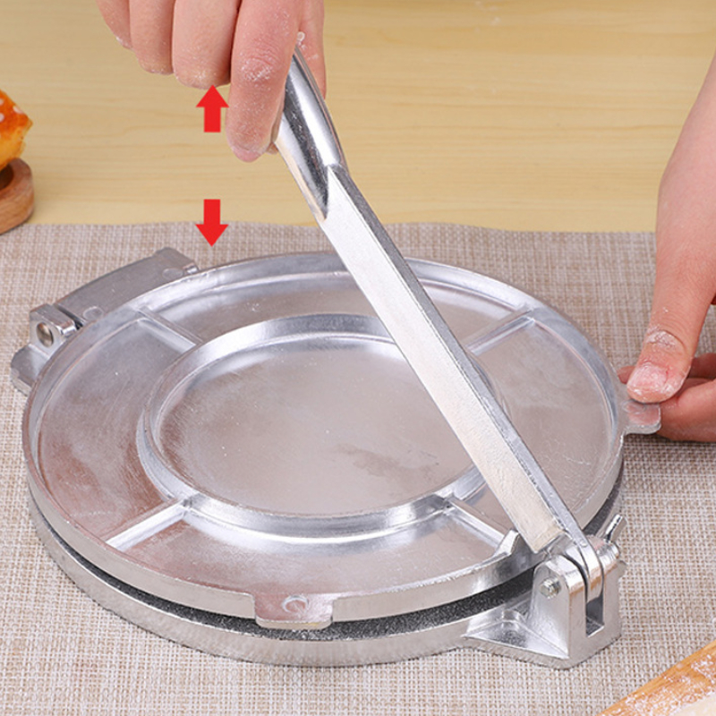 16cm degpressar tortilla pajtillverkare aluminiumlegering manuella majstortillas pressverktyg kök bakformar matlagningstillbehör: Beige