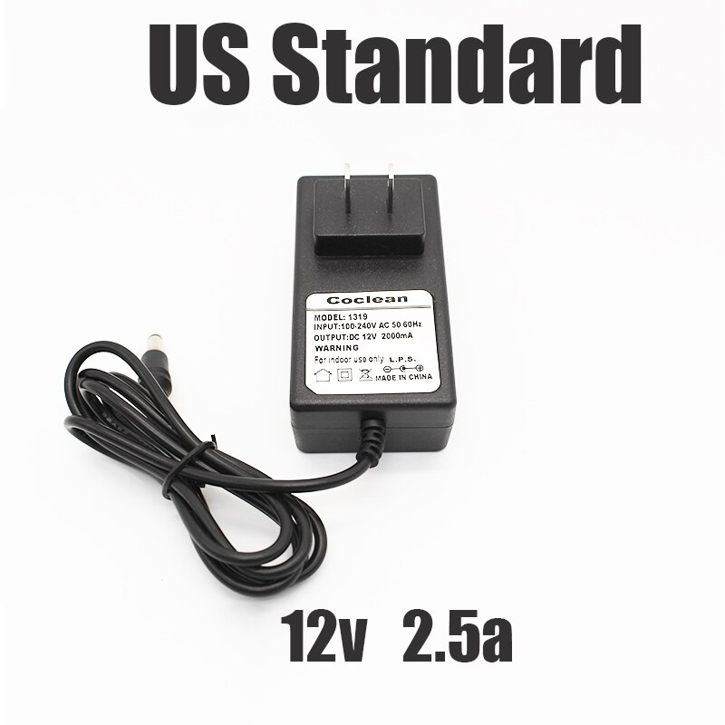 Eu europe  dc 12v 2.5a strömadapter strömförsörjning, europeisk standardkontakt strömförsörjning för cctv-kameror, dvr och nvr