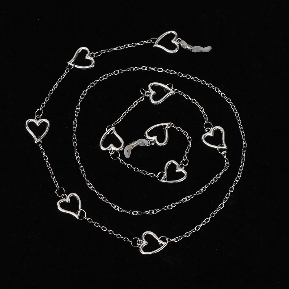 Lunettes antidérapantes à chaîne étoile lune | Vintage femmes hommes, lunettes lanière en métal, collier lunettes accessoires 1 pièce