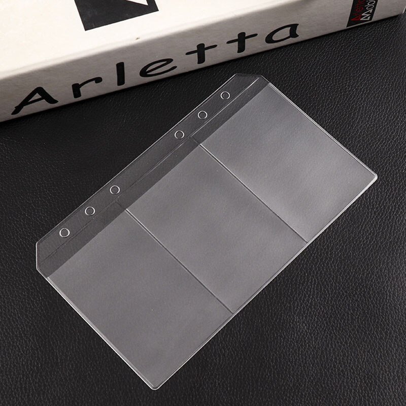 10pcs A6 PVC Binder Folder 6Holes Loose Leaf PVC Zip Bag Notebook Planner Collection Pouch Bag Self-Styled Zipper Waterproof Bag: A6-3-10pcs