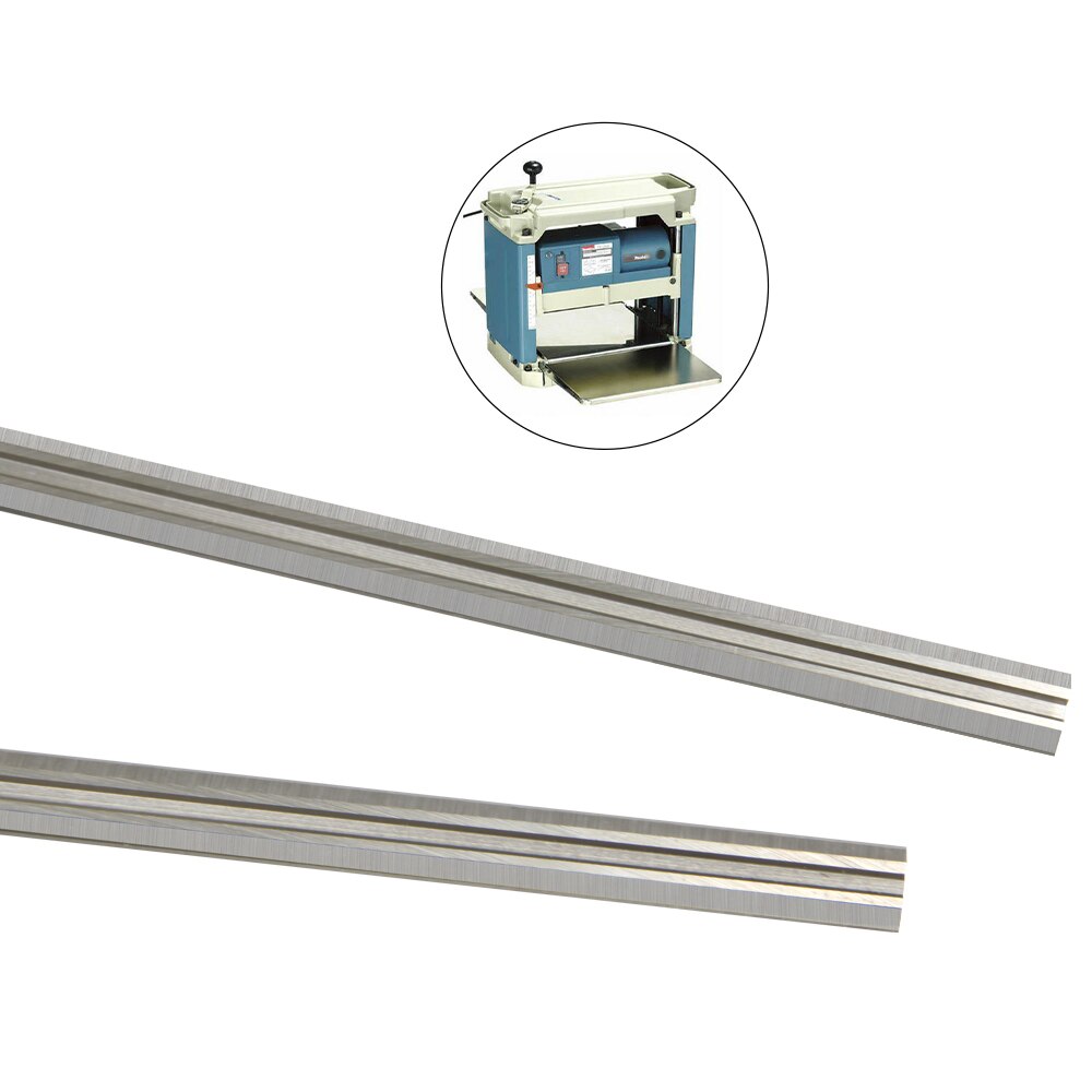 2 par 12 &quot; 306mm tretykkelse høvelblad 306 x 8 x 2mm hss tykkelseskniv reservedeler erstatning for makita 2012nb