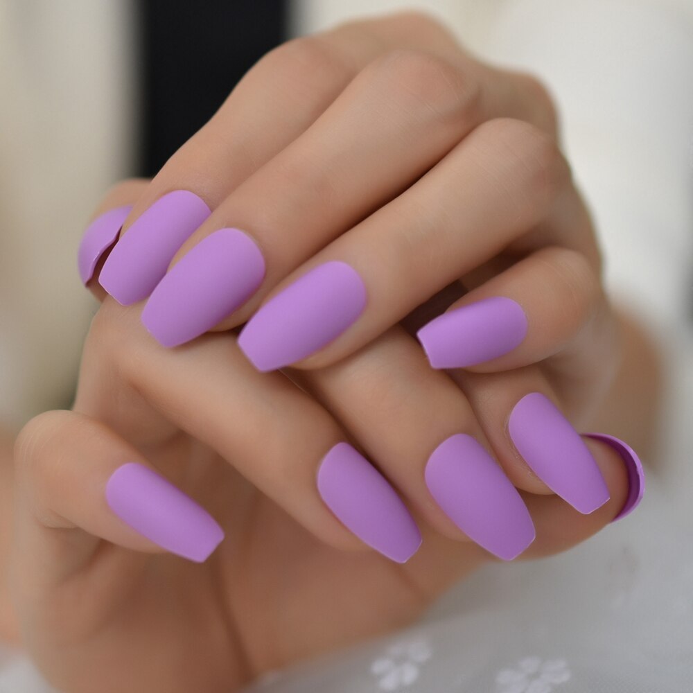 Uñas postizas instantáneas esmeriladas, uñas artísticas cuadradas verdes mate, DIY, puntas de uñas artificiales de medio-largo para mujer a elegir: L5531