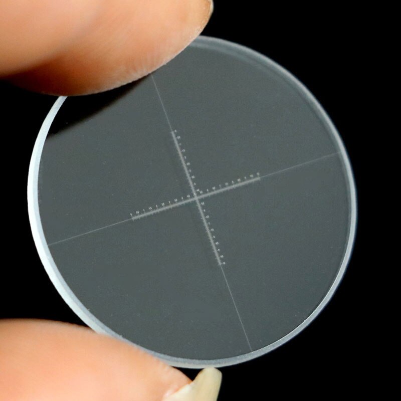 Microscoop Oculair Micrometer Kalibratie Slide Met cross Schaal richtkruis 0.05mm dust dispersie Berekenen Gebied