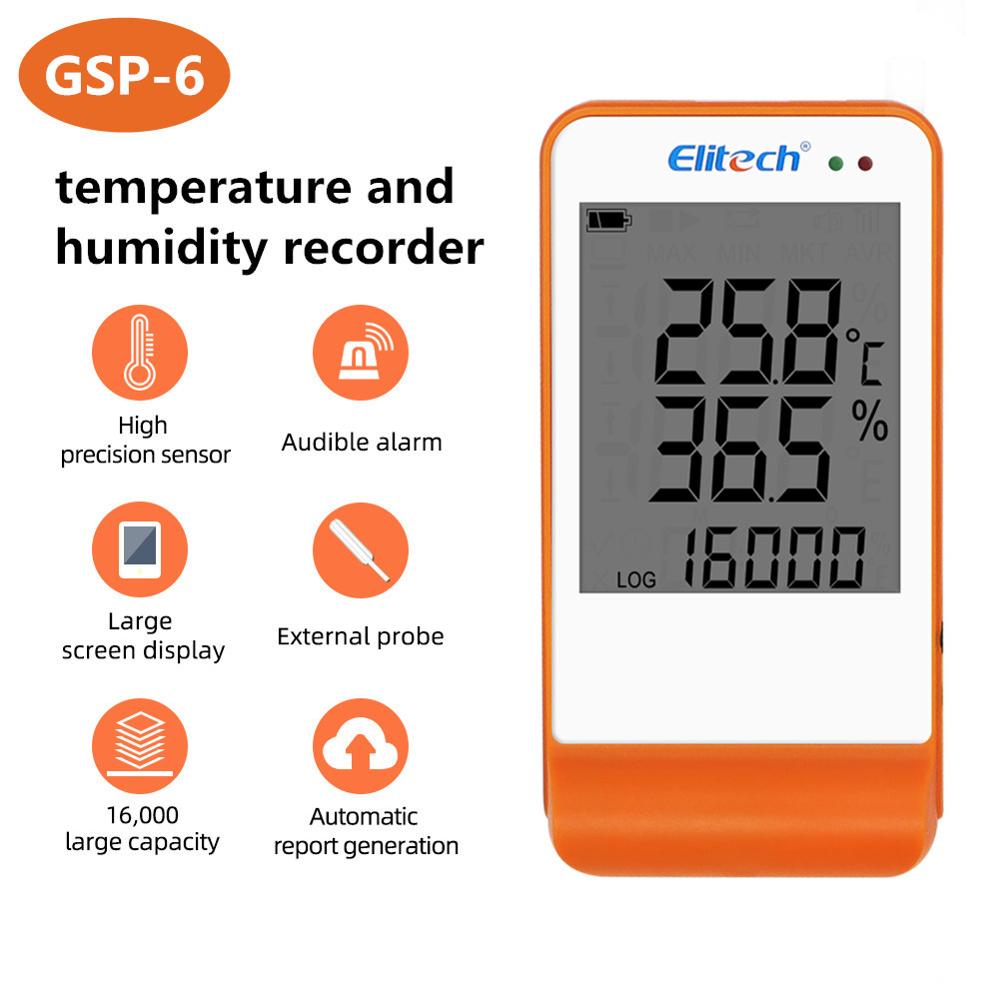 Mini Data Logger RC-4/4HC/5/5+/GSP-6 Digital USB Temperature Humidity Internal Sensor High Precision Recorder 30% off: Gold