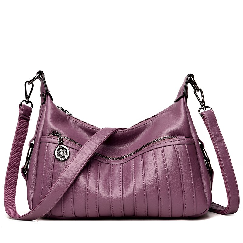 Vrouwen Bag Lederen Pu Vrouwen Handtassen Mode Streep Vrouwen Schouder Crossbody Tassen Vrouwen Messenger Bag