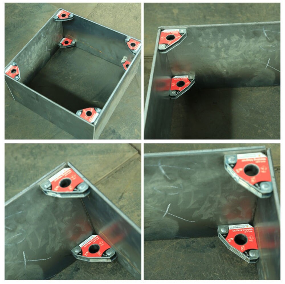 1 Set Adjustable Magnet For Welding Magnetic Welding Holders Positioner 20-200 Degree Magnetic Corner Holder WM10-S+WM4-S