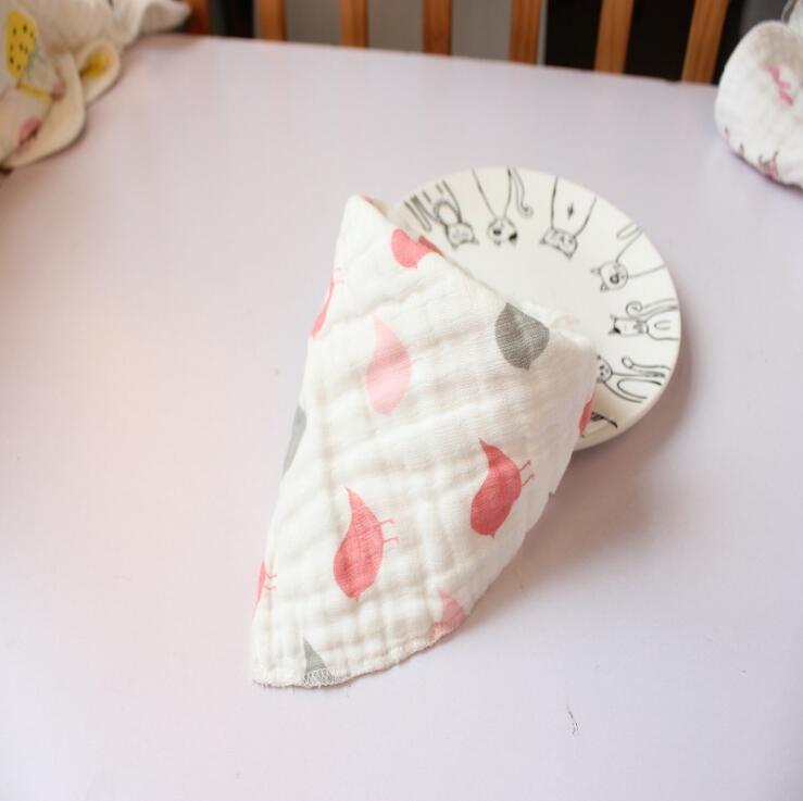 Muslin haklappar flickor pojkar baby trasa babador tecknat tryck baby haklappar bebe smock rapa trasor tillbehör spädbarn baby grejer