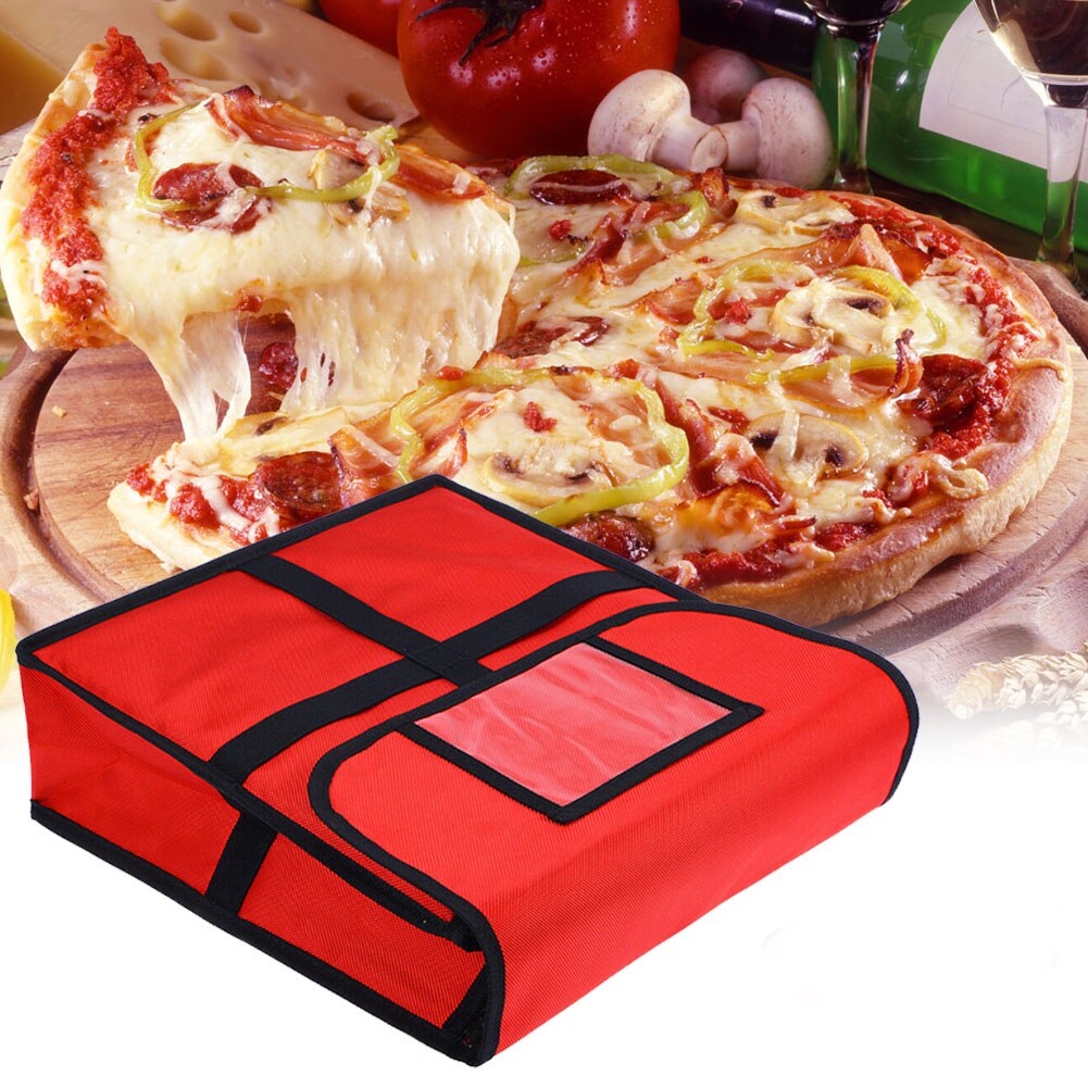 11 Inches Wear Resistant Box Holder Pizza Bag Portable Thermal Case Insulated Fresh Container Waterproof Food Storage