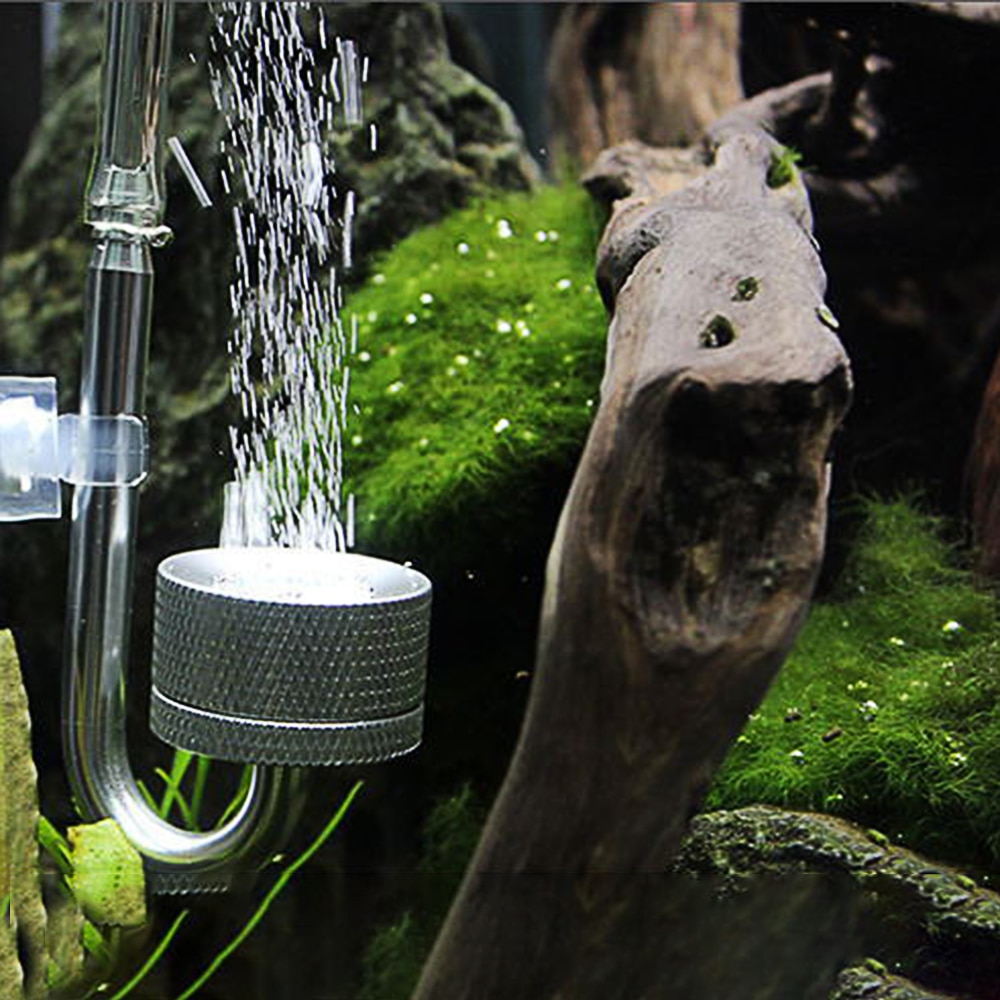 Met Zuignap Voor Aquatische Plantengroei Aquarium Bubble Verstuiver CO2 Generato Aquarium CO2 Diffuser Zilver