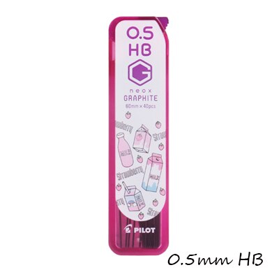 Piloto de Japón X revista Nicola Limited Neox grafito lleva para lápices mecánicos HRF5G20 0,5mm B/HB 60mm * 40 Uds: 0.5 HB MILK