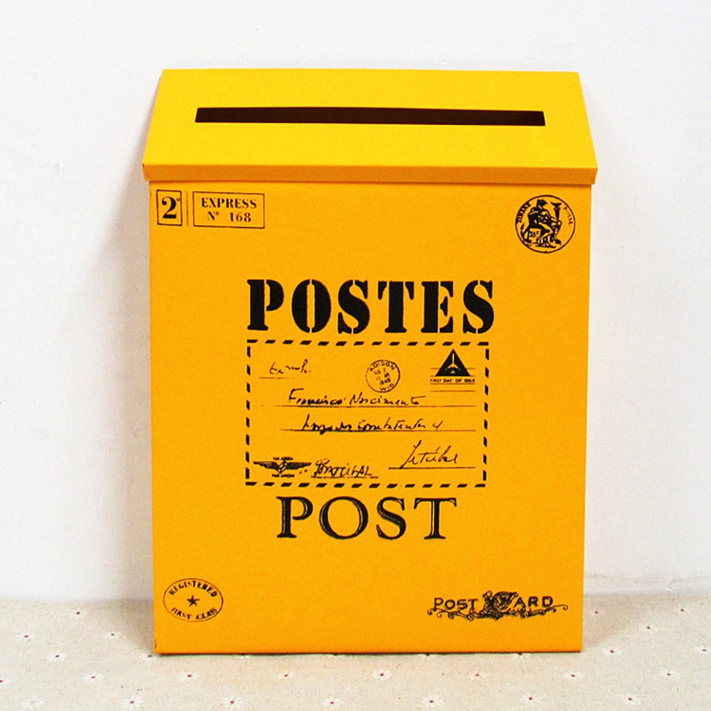 ! Retro Metal Mailboxes Wall Mounted Mail Box Mailbox Bucket Newspaper Letter Box Post Garden Decoration Garden Supplies