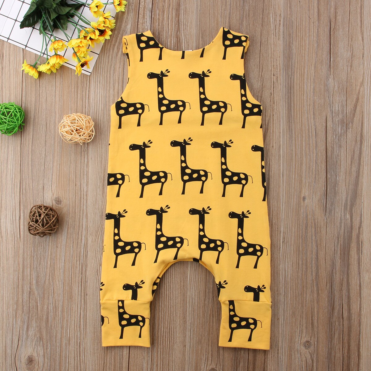 0-24M Cute Newborn Toddler Baby Boys Girls Cartoon Giraffe Rompers Jumpsuit Cute Baby Clothes Outfits