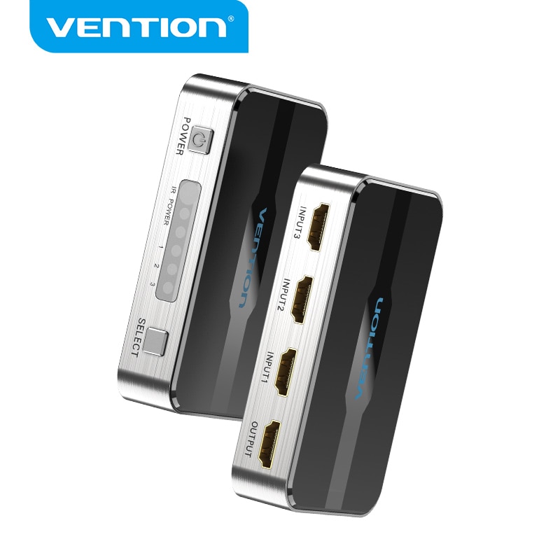 Vention HDMI Switch 4K 3 in 1 out HDMI2.0 Switcher Splitter with Remote Control Switch for PS4 PC TV Xbox 2.0 HDMI Adapter