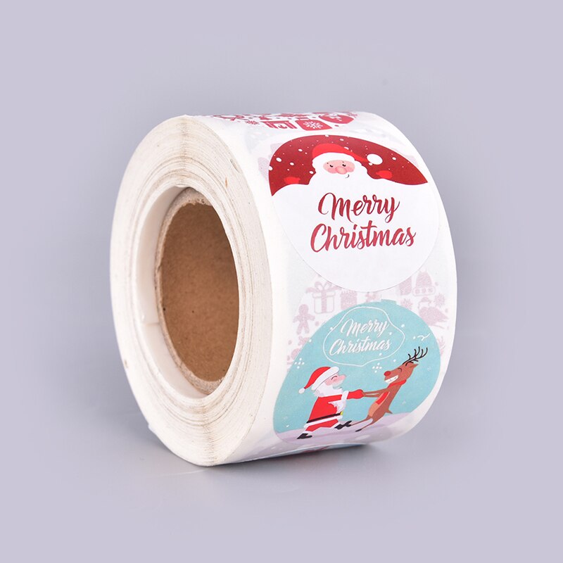 500PCS Merry Christmas Stickers Round Custom stickers for Christmas Party Decor