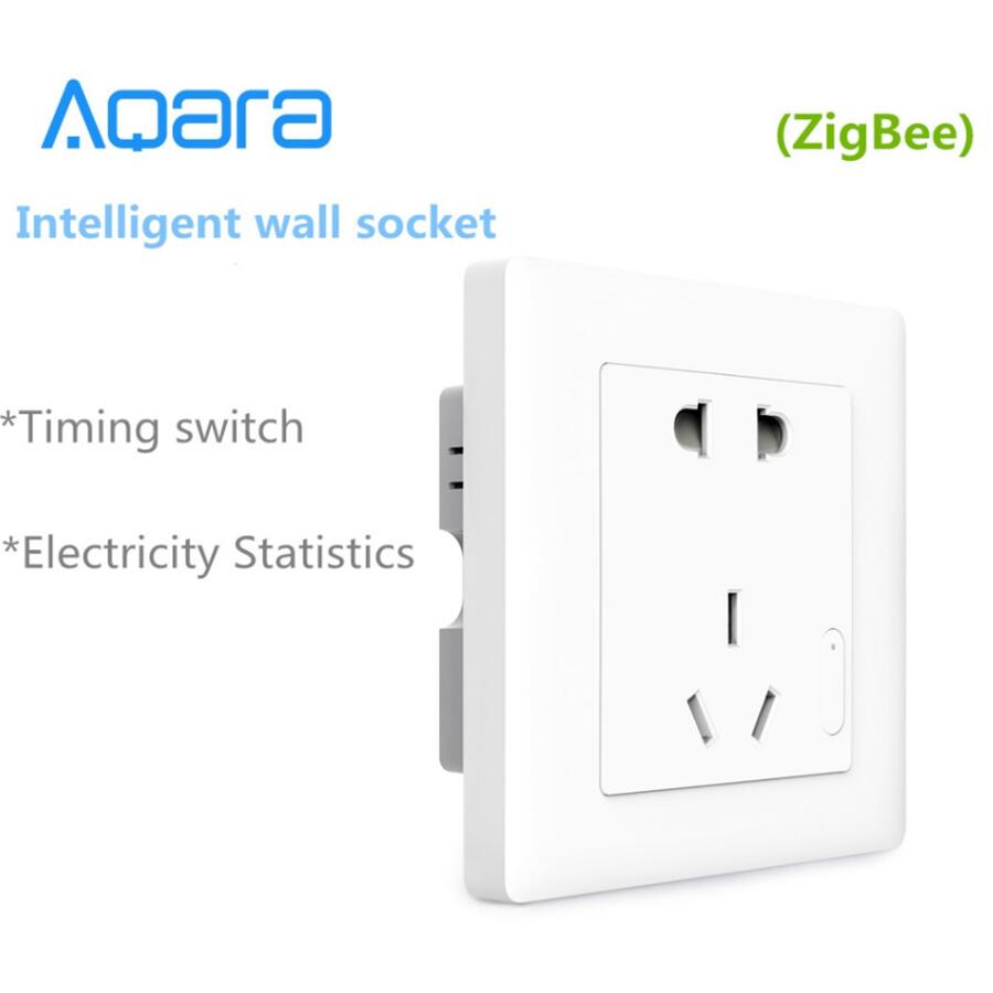 Aqara tomada de parede inteligente, zigbee wifi controle remelli sem fio, comutador para casa inteligente xiaomi com aplicativo