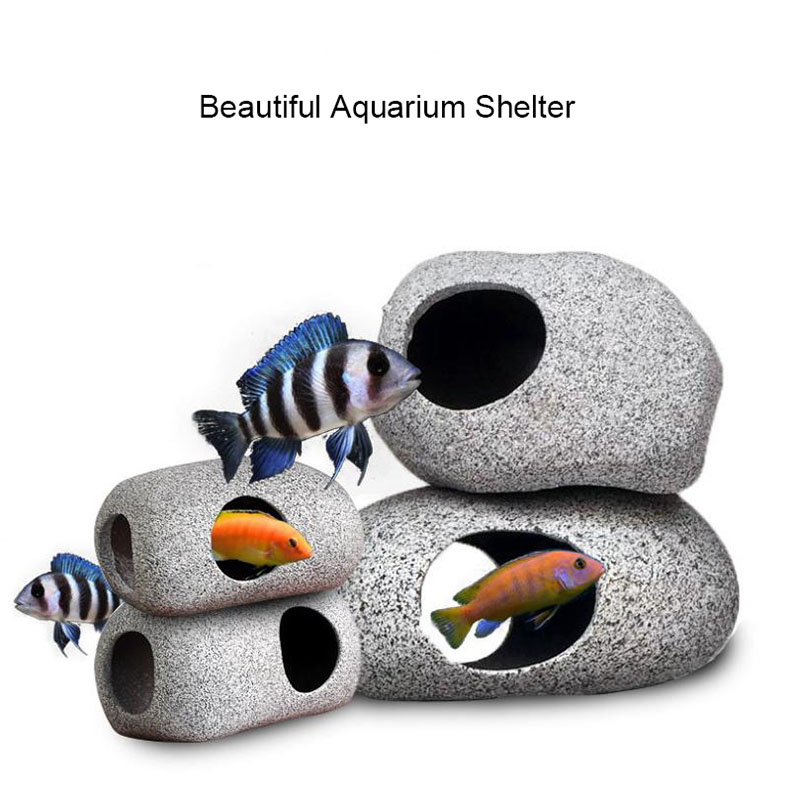 Keramische Aquarium Decor Cichlid Stone Rock Cave Stone Decoratie Aquarium Fokken Behuizing Onderdak Ornament Voor Vis Garnalen