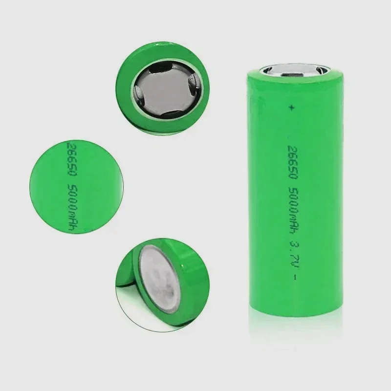 Batería recargable de 3,7 V, 5000mAh, 26650 para linterna, Banco de energía, vehículo eléctrico, baterías originales de iones de litio de