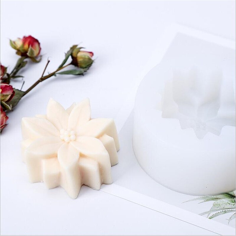 Bloem Kaars Mallen Zeep Siliconen Mal Diy Aromatherapie Gips Decorating Gereedschap Cake Bakken Moul Hars Ambachten Kaars Maken