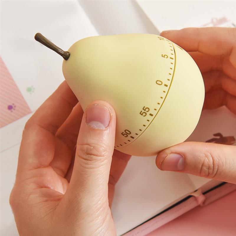 Cartoon Fruits Timer Rotation Time Manager Learning Timing Alarm Clock Mechanical Reminder Pear
