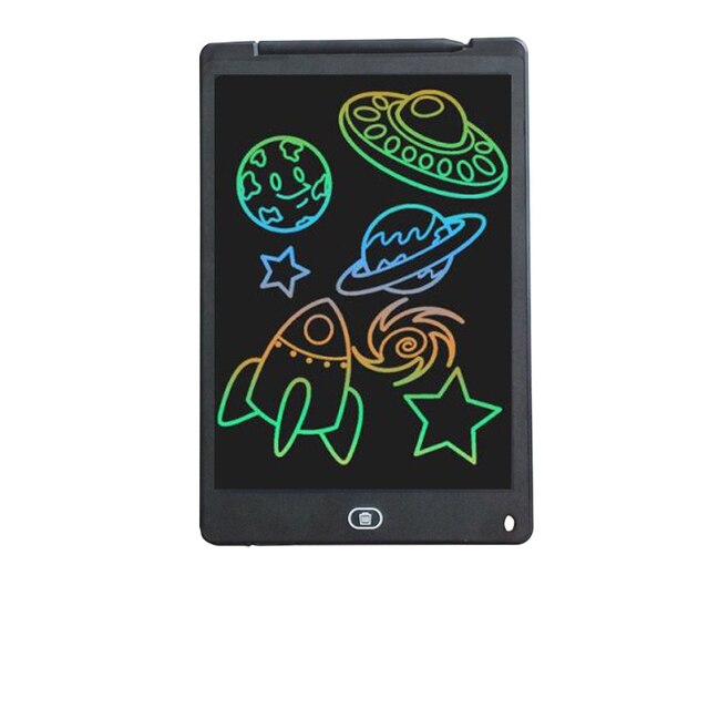 12 inch Drawing Board LCD Screen Writing Tablet Digital Graphic Drawing Tablet Handwriting Pad Pen color writing board for kids: Multi color black