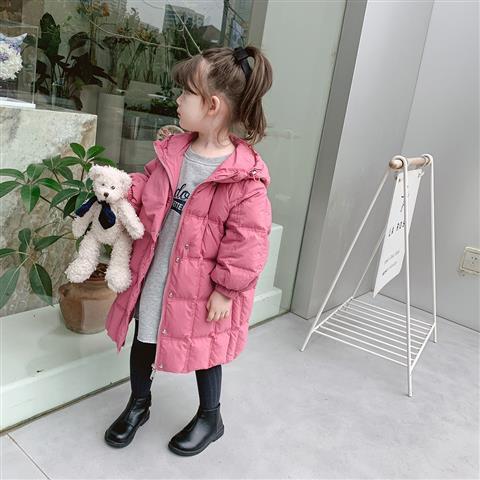 Kore – manteaux mi-longs pour enfants, veste épaisse à la , manteau à capuche, combinaison de neige en coton pour adolescentes,: Rouge / 7T