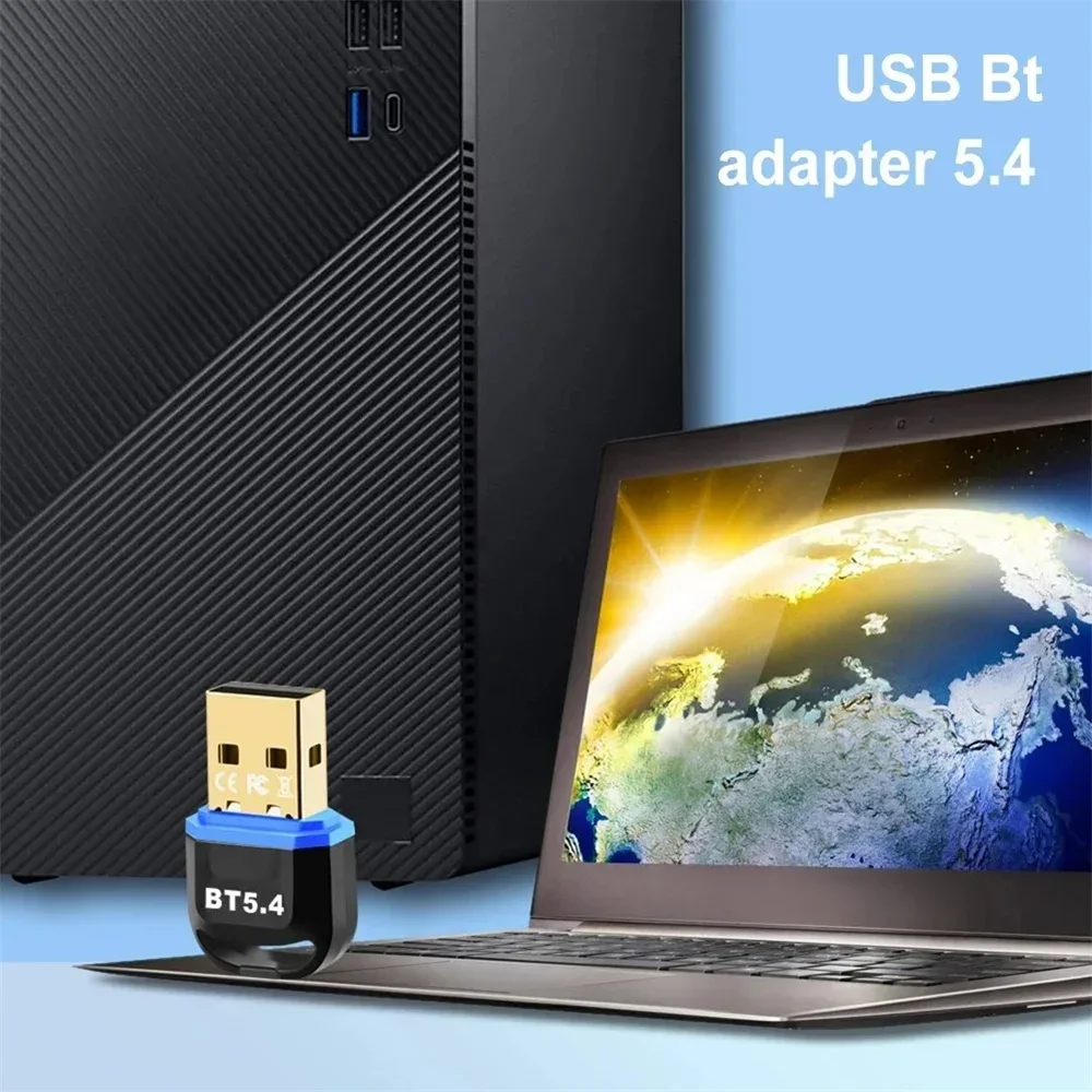 Adattatore Bluetooth 5.4 Dongle USB Ricevitore Bluetooth per altoparlante Trasmettitore audio tastiera mouse wireless