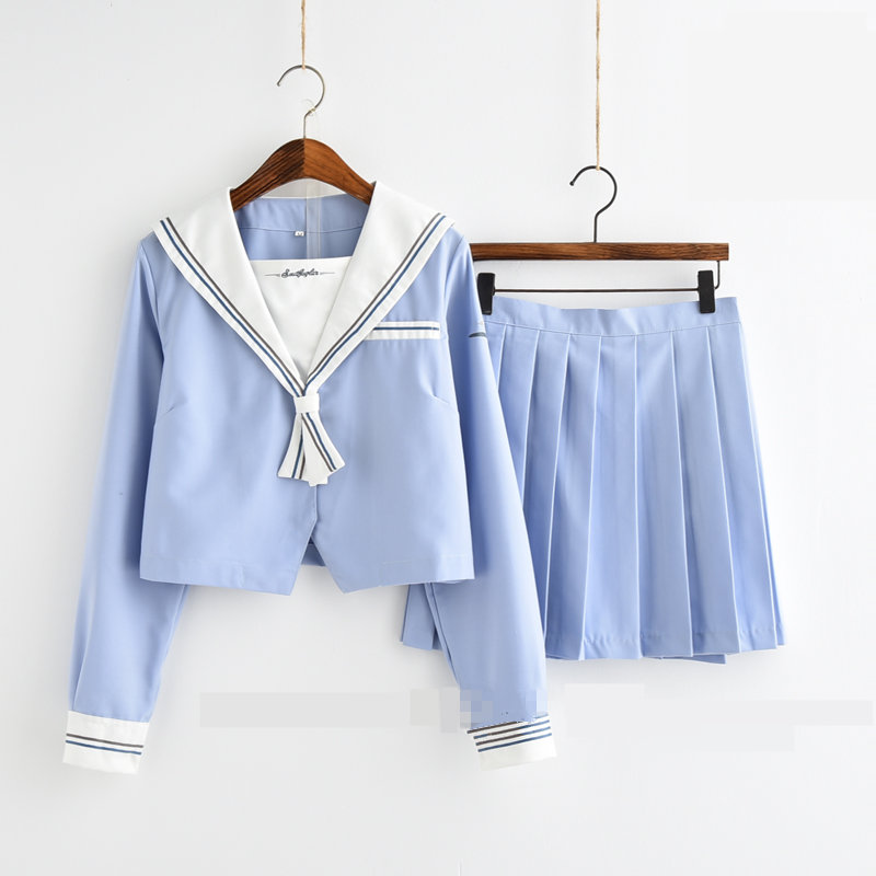 Herfst Japanse Uniformen Marine Matrozenpakje Voor Vrouwen Kansai Studenten Lange Mouw Kostuum School Uniform Voor Meisjes