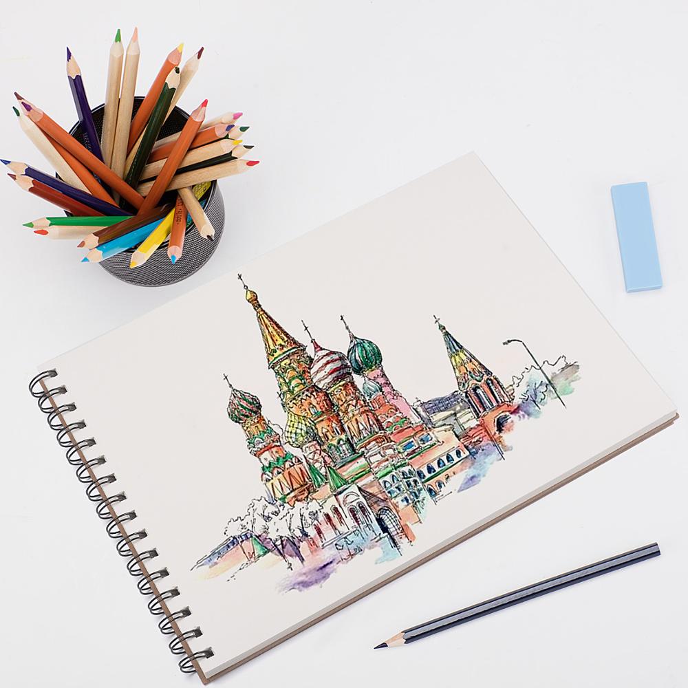 A4/A5 30 Sheets Sketch Book 160GSM Paper Spiral Binding Sketchbook For Student Watercolor Pencil Drawing Painting Art Supplies