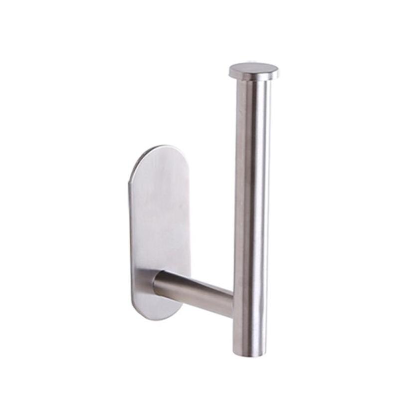 Free Punching 304 Stainless Steel Paper Holder Paper Towel Rack for Bathroom Kitchen Living Roon Toilet Tissue Holder Shelf